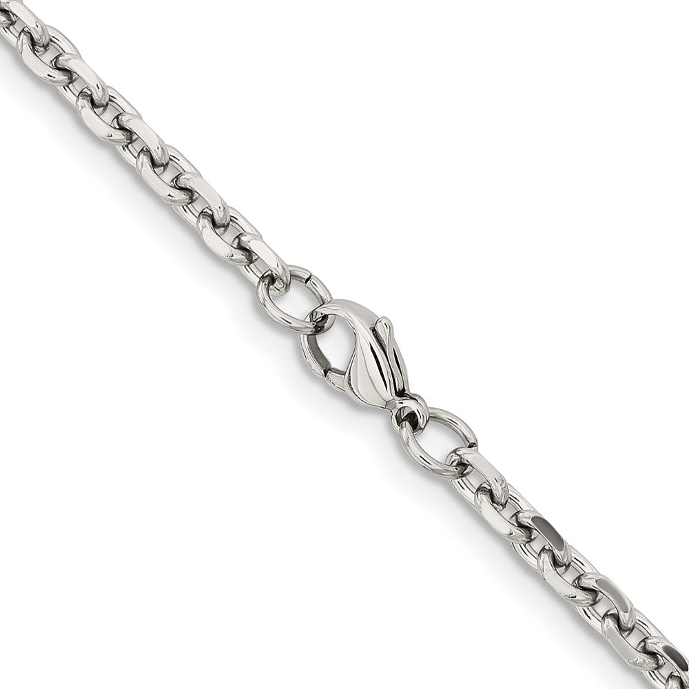Chisel Stainless Steel Polished Diamond-cut 4.3mm Cable Chain