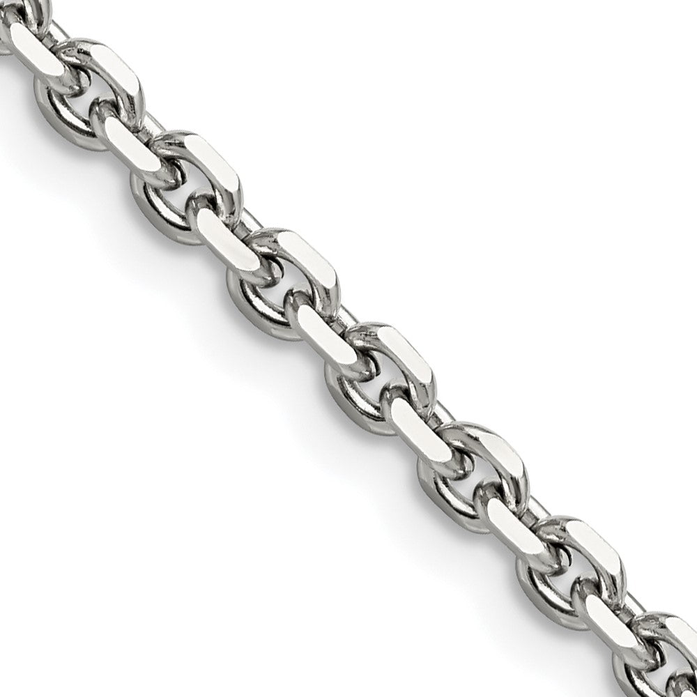 Chisel Stainless Steel Polished Diamond-cut 4.3mm Cable Chain