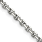 Chisel Stainless Steel Polished Diamond-cut 4.3mm Cable Chain