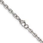 Chisel Stainless Steel Polished Diamond-cut 5.3mm Cable Chain