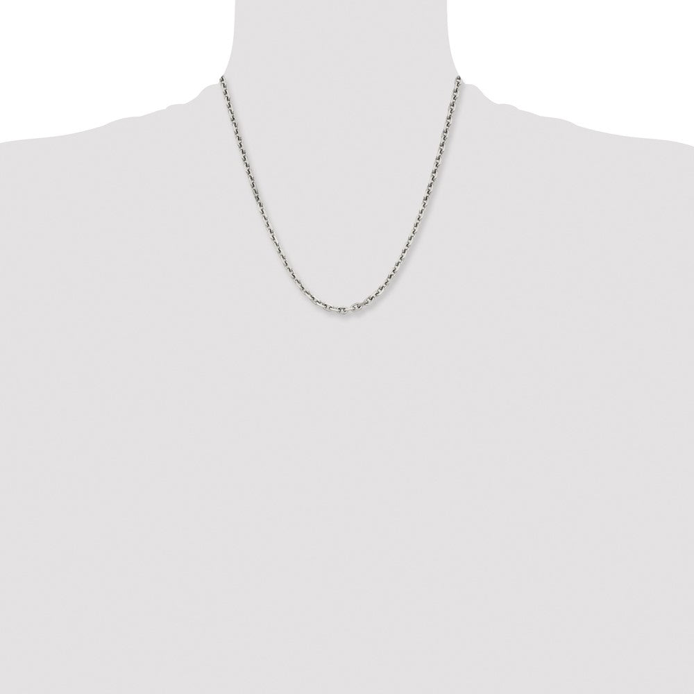 Chisel Stainless Steel Polished Diamond-cut 5.3mm Cable Chain