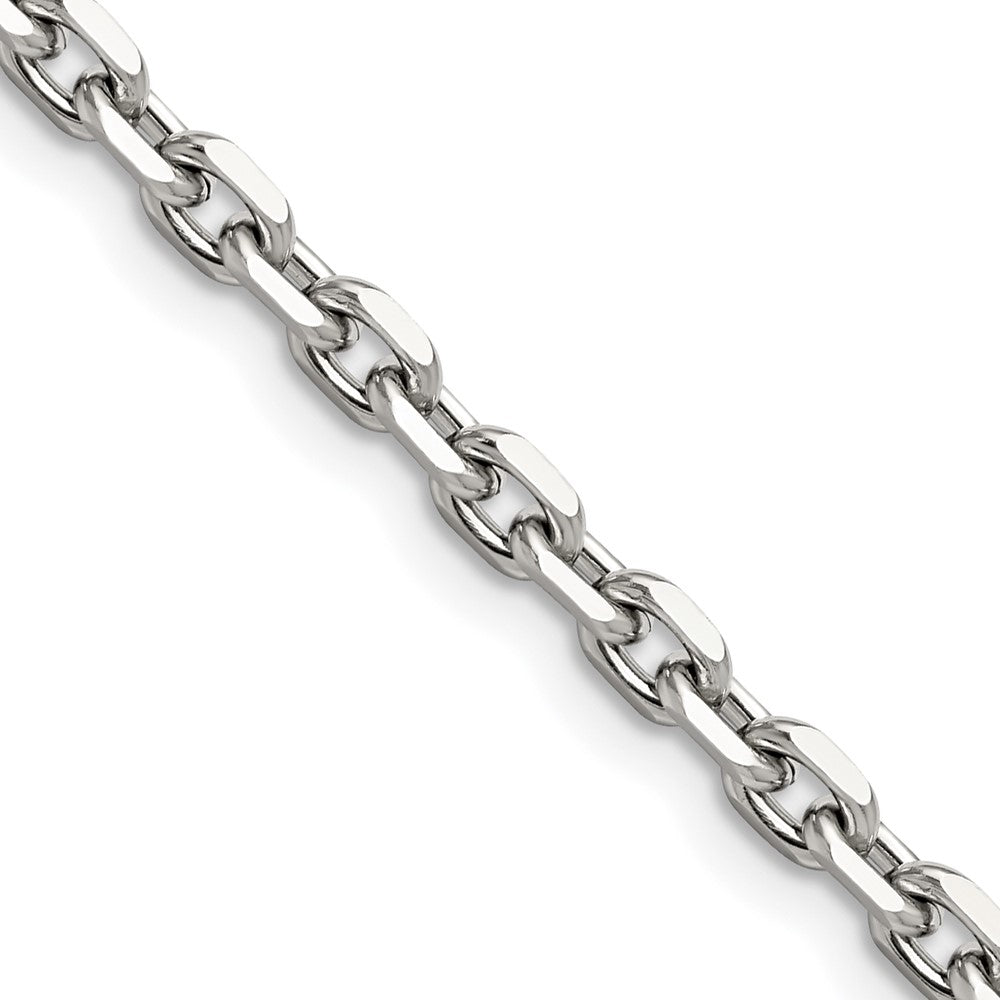 Chisel Stainless Steel Polished Diamond-cut 5.3mm Cable Chain