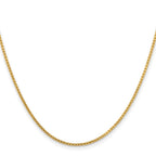 Chisel Stainless Steel Polished Yellow IP-plated 1.5mm Box Chain