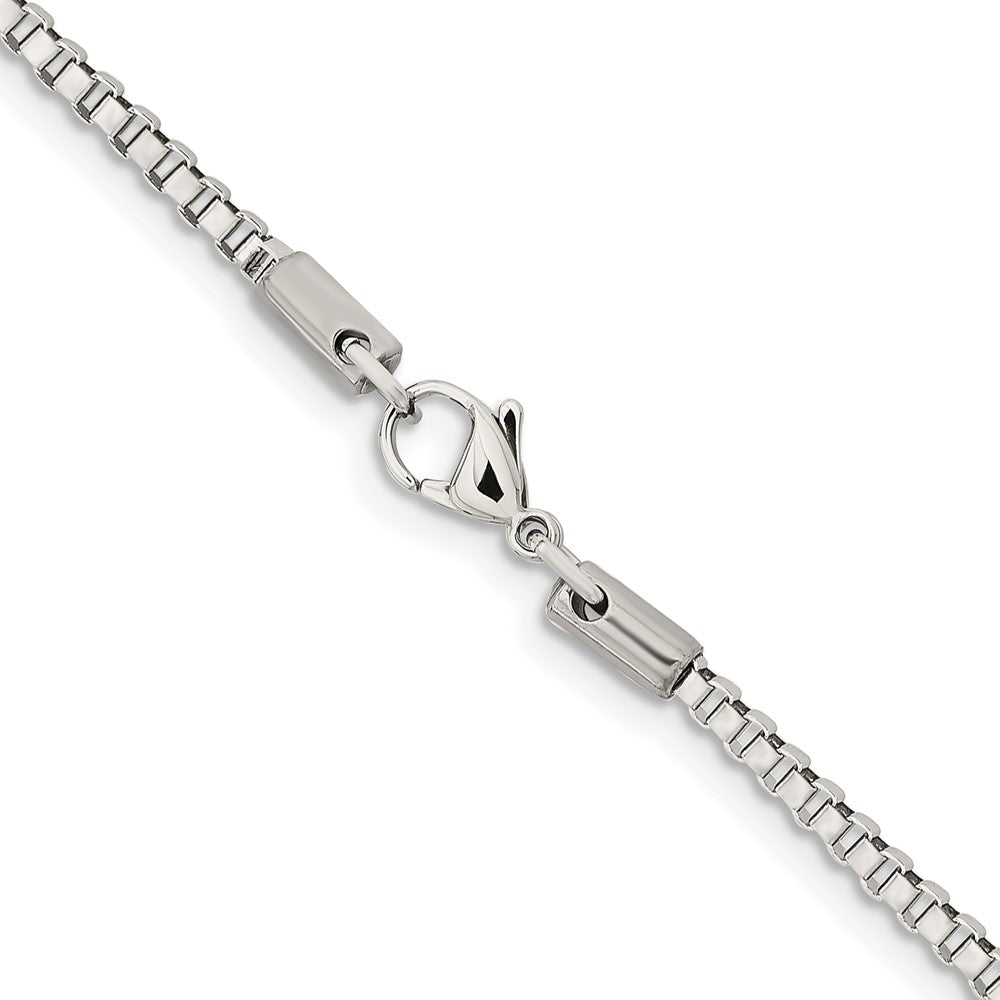 Chisel Stainless Steel Polished 2.4mm Box Chain