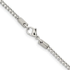 Chisel Stainless Steel Polished 2.4mm Box Chain