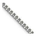 Chisel Stainless Steel Polished 2.4mm Box Chain