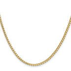 Chisel Stainless Steel Polished Yellow IP-plated 2.4mm Box Chain