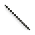 Chisel Stainless Steel Polished Black IP-plated 2mm Ball Chain