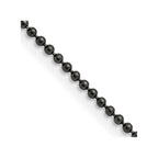 Chisel Stainless Steel Polished Black IP-plated 2mm Ball Chain