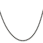 Chisel Stainless Steel Polished Black IP-plated 2.4mm Ball Chain