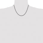 Chisel Stainless Steel Polished Black IP-plated 2.4mm Ball Chain