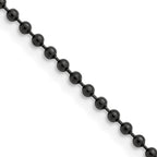 Chisel Stainless Steel Polished Black IP-plated 2.4mm Ball Chain