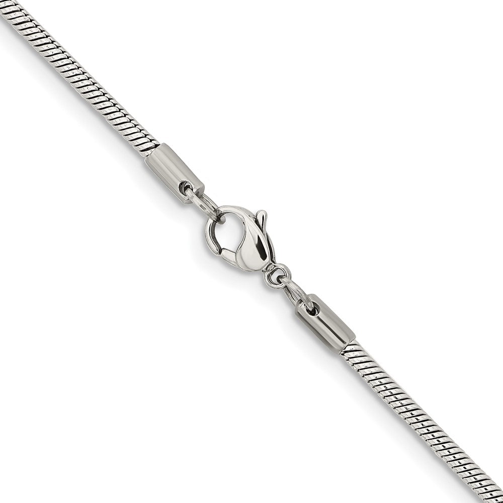 Chisel Stainless Steel Polished 2.4mm Snake Chain