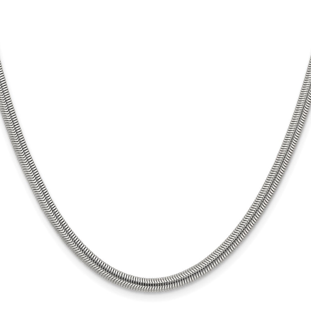 Chisel Stainless Steel Polished 4.2mm Flat Snake Chain