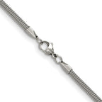 Chisel Stainless Steel Polished 4.2mm Flat Snake Chain