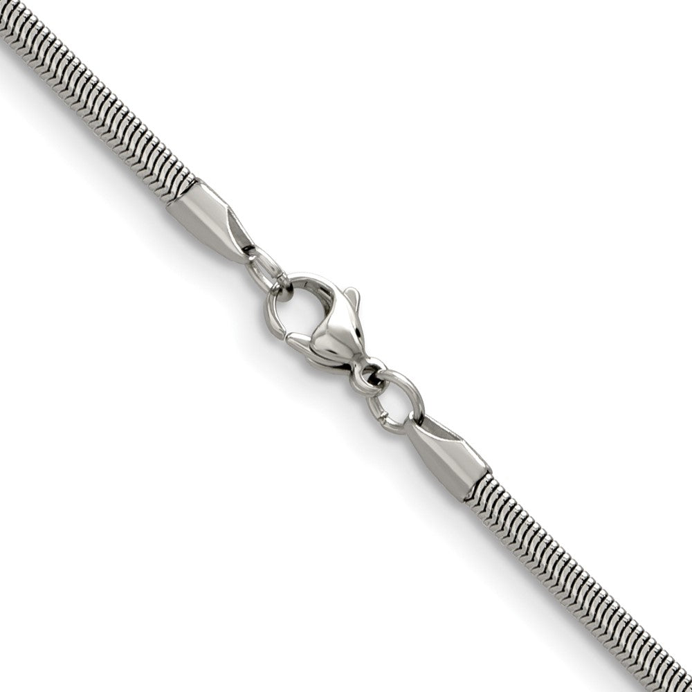 Chisel Stainless Steel Polished 4.2mm Flat Snake Chain