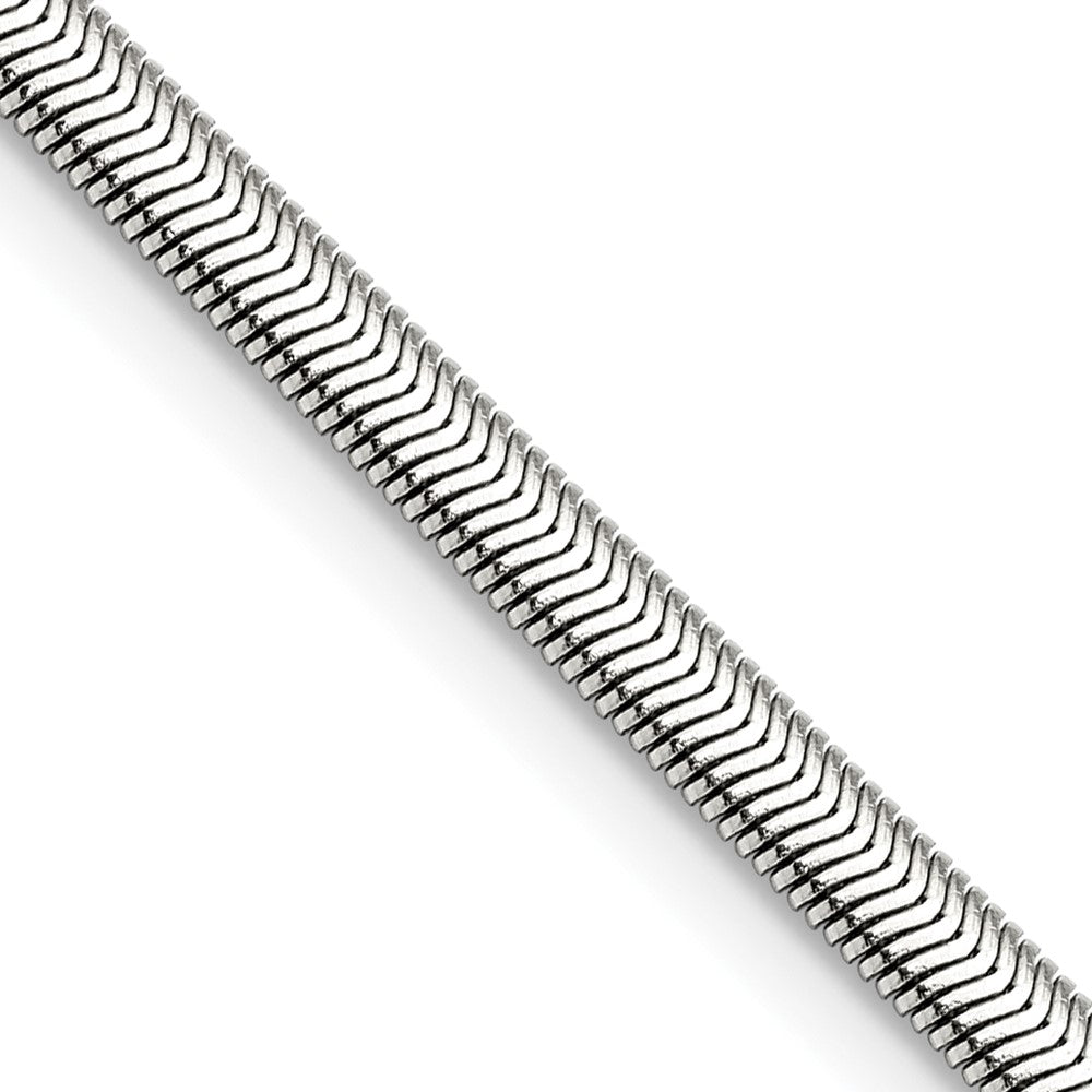 Chisel Stainless Steel Polished 4.2mm Flat Snake Chain