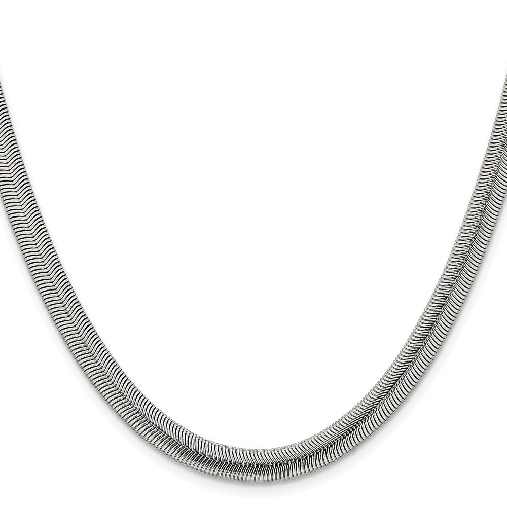 Chisel Stainless Steel Polished 6.2mm Flat Snake Chain