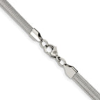 Chisel Stainless Steel Polished 6.2mm Flat Snake Chain