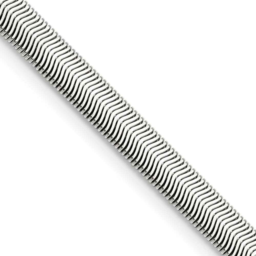 Chisel Stainless Steel Polished 6.2mm Flat Snake Chain