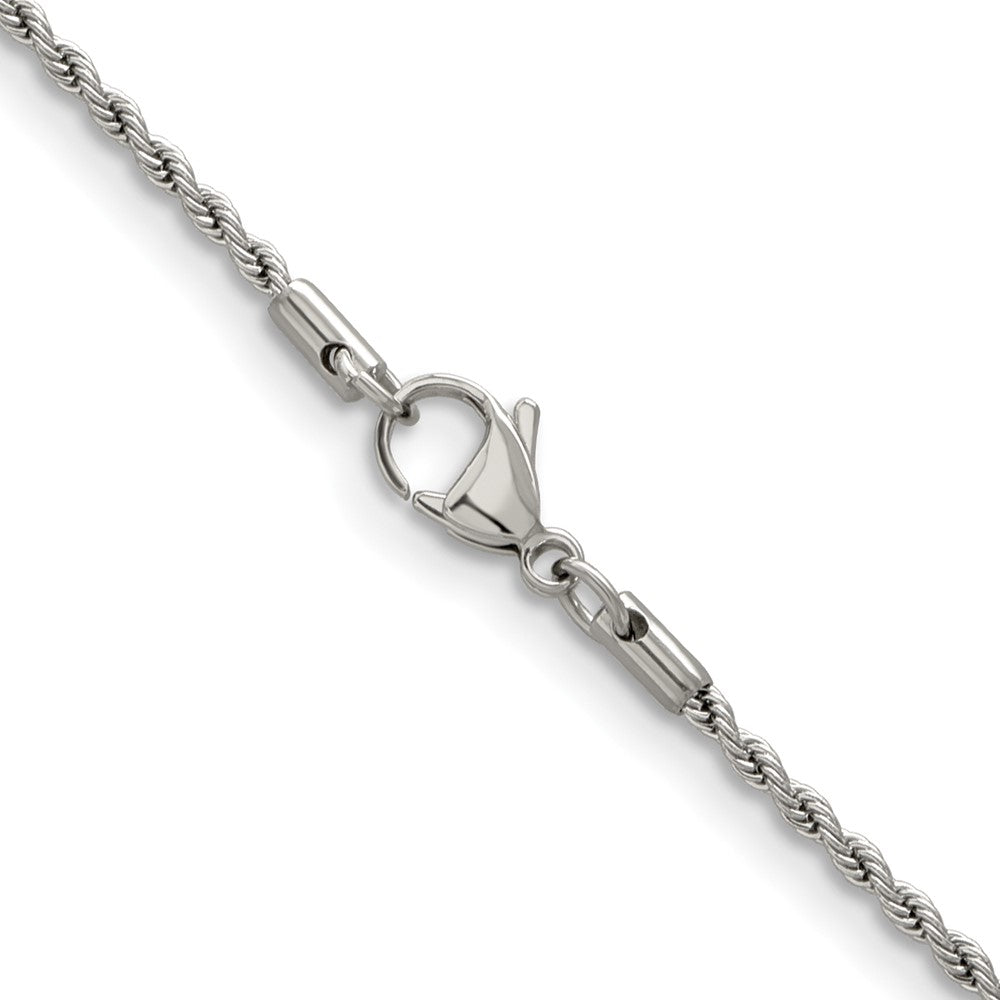 Chisel Stainless Steel Polished 2.4mm Rope Chain
