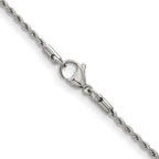 Chisel Stainless Steel Polished 2.4mm Rope Chain