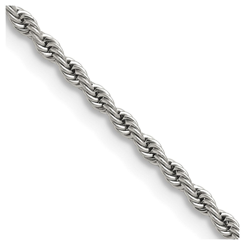 Chisel Stainless Steel Polished 2.4mm Rope Chain