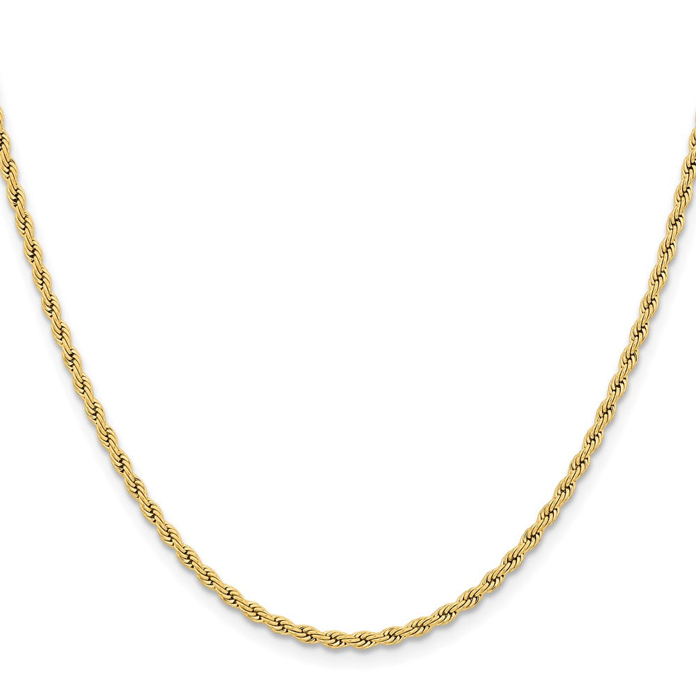Chisel Stainless Steel Polished Yellow IP-plated 2.4mm Rope Chain