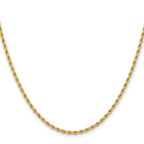 Chisel Stainless Steel Polished Yellow IP-plated 2.4mm Rope Chain