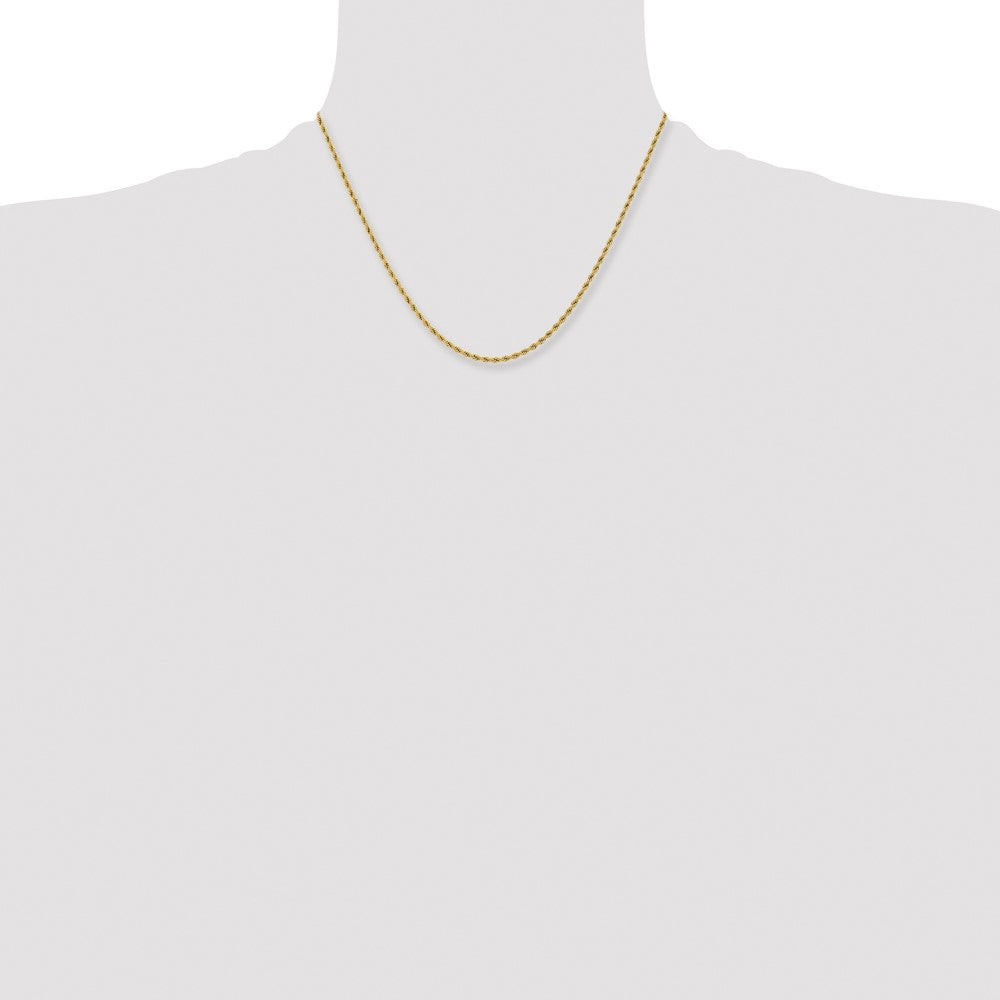 Chisel Stainless Steel Polished Yellow IP-plated 2.4mm Rope Chain