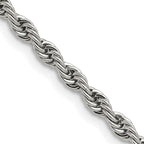 Chisel Stainless Steel Polished 4mm Rope Chain