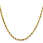 Chisel Stainless Steel Polished Yellow IP-plated 4mm Rope Chain