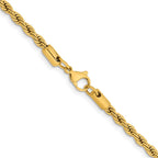 Chisel Stainless Steel Polished Yellow IP-plated 4mm Rope Chain