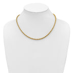 Chisel Stainless Steel Polished Yellow IP-plated 4mm Rope Chain