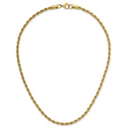 Chisel Stainless Steel Polished Yellow IP-plated 4mm Rope Chain