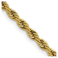 Chisel Stainless Steel Polished Yellow IP-plated 4mm Rope Chain