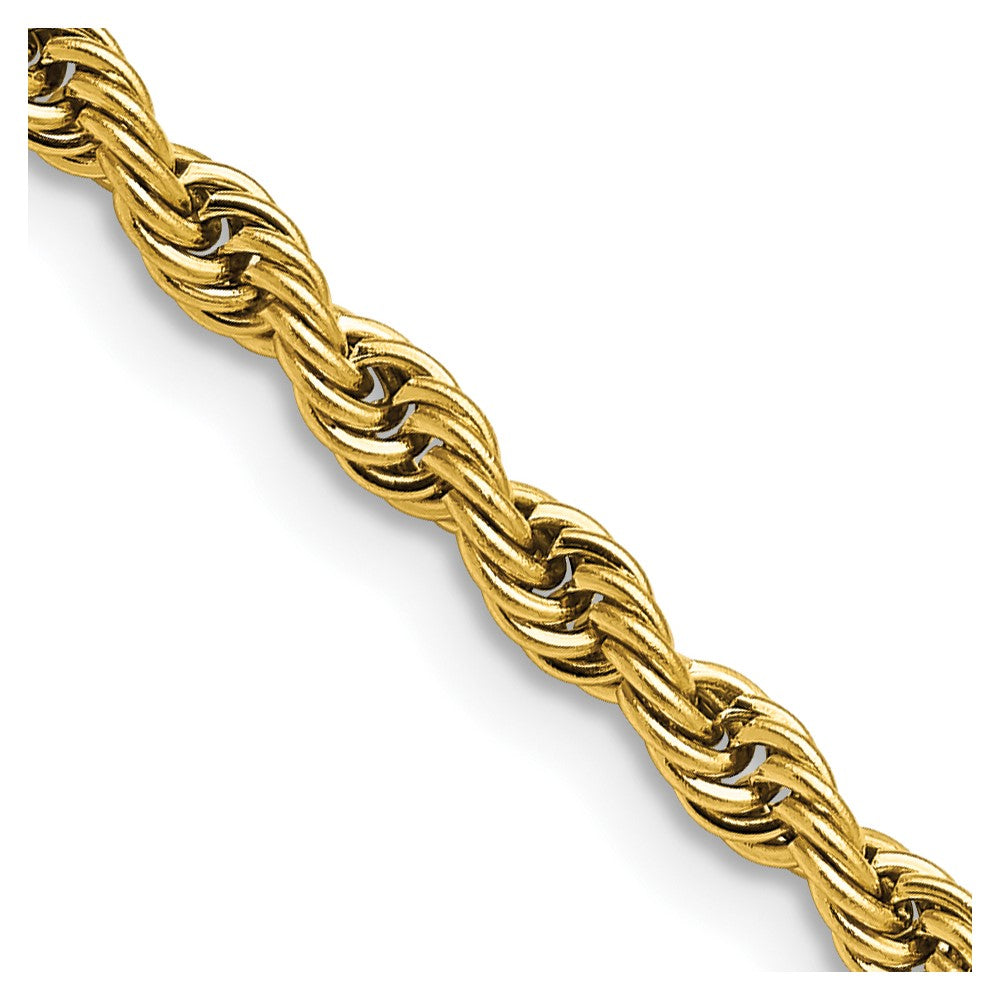 Chisel Stainless Steel Polished Yellow IP-plated 4mm Rope Chain