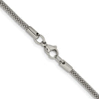 Chisel Stainless Steel Polished 3.2mm Bismark Chain