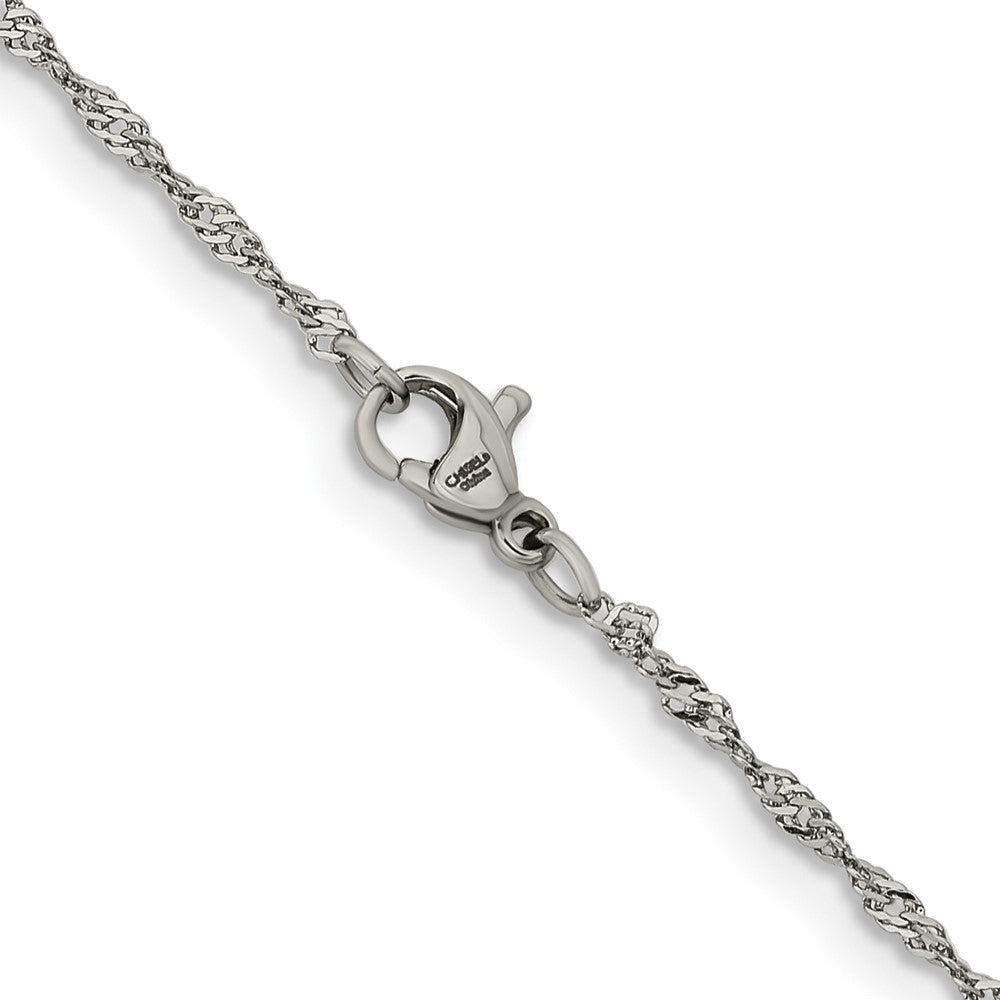 Chisel Stainless Steel Polished 2mm Singapore Chain