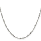 Chisel Stainless Steel Polished 2.5mm Singapore Chain