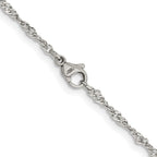 Chisel Stainless Steel Polished 2.5mm Singapore Chain