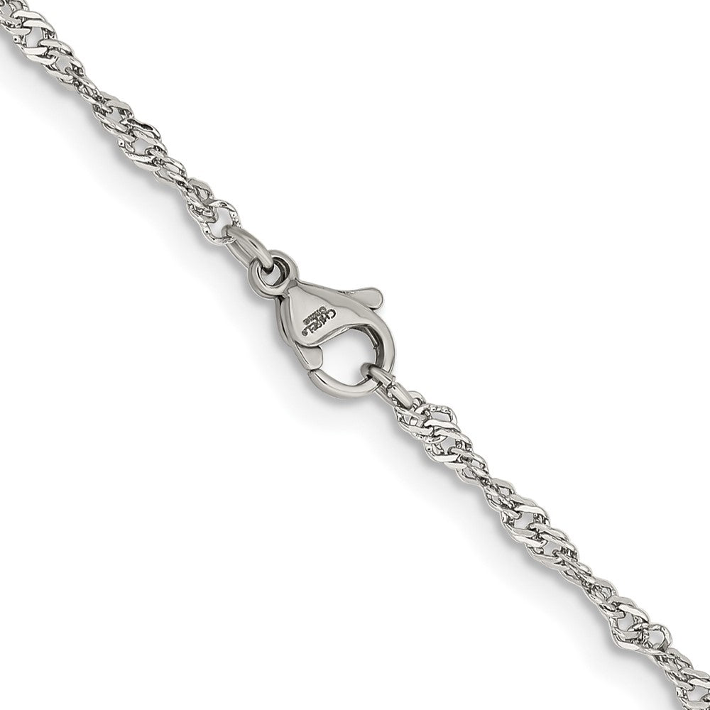 Chisel Stainless Steel Polished 2.5mm Singapore Chain