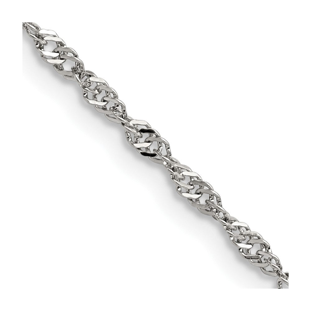 Chisel Stainless Steel Polished 2.5mm Singapore Chain