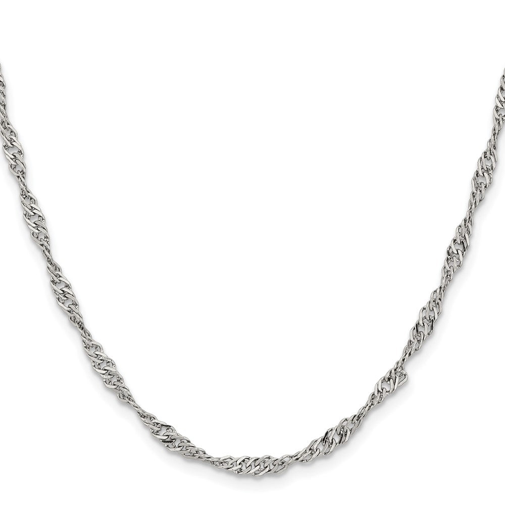 Chisel Stainless Steel Polished 3mm Singapore Chain