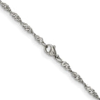 Chisel Stainless Steel Polished 3mm Singapore Chain