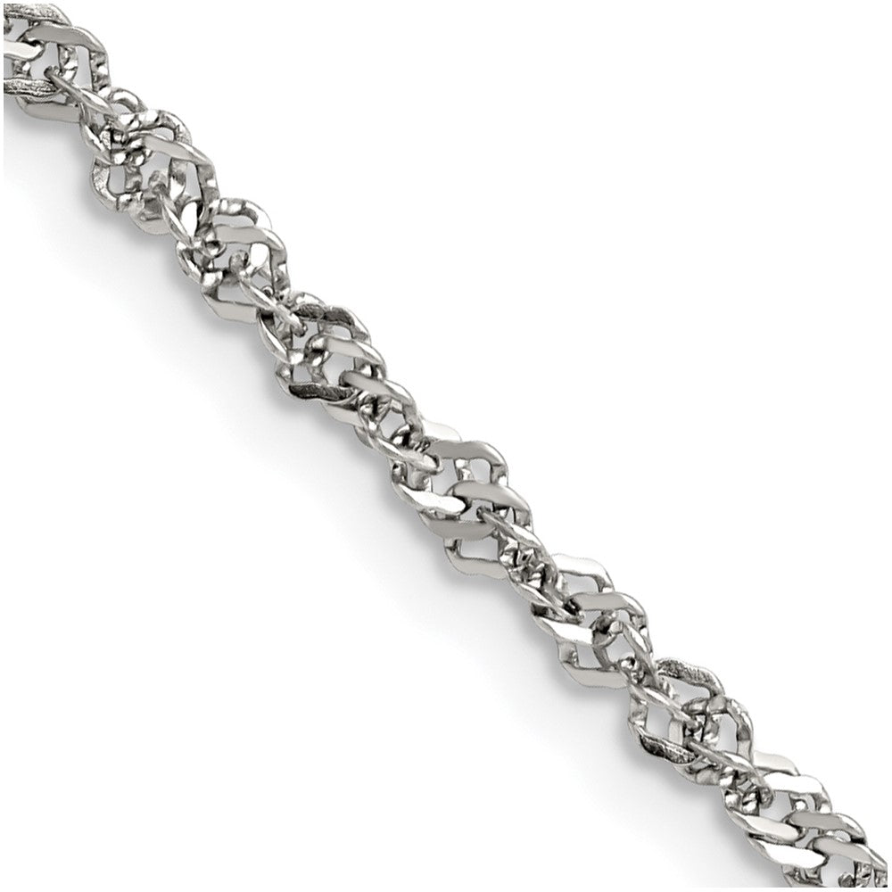 Chisel Stainless Steel Polished 3mm Singapore Chain