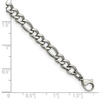 Chisel Stainless Steel Polished 5.3mm Figaro Chain