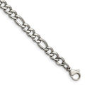 Chisel Stainless Steel Polished 5.3mm Figaro Chain