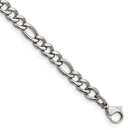 Chisel Stainless Steel Polished 5.3mm Figaro Chain