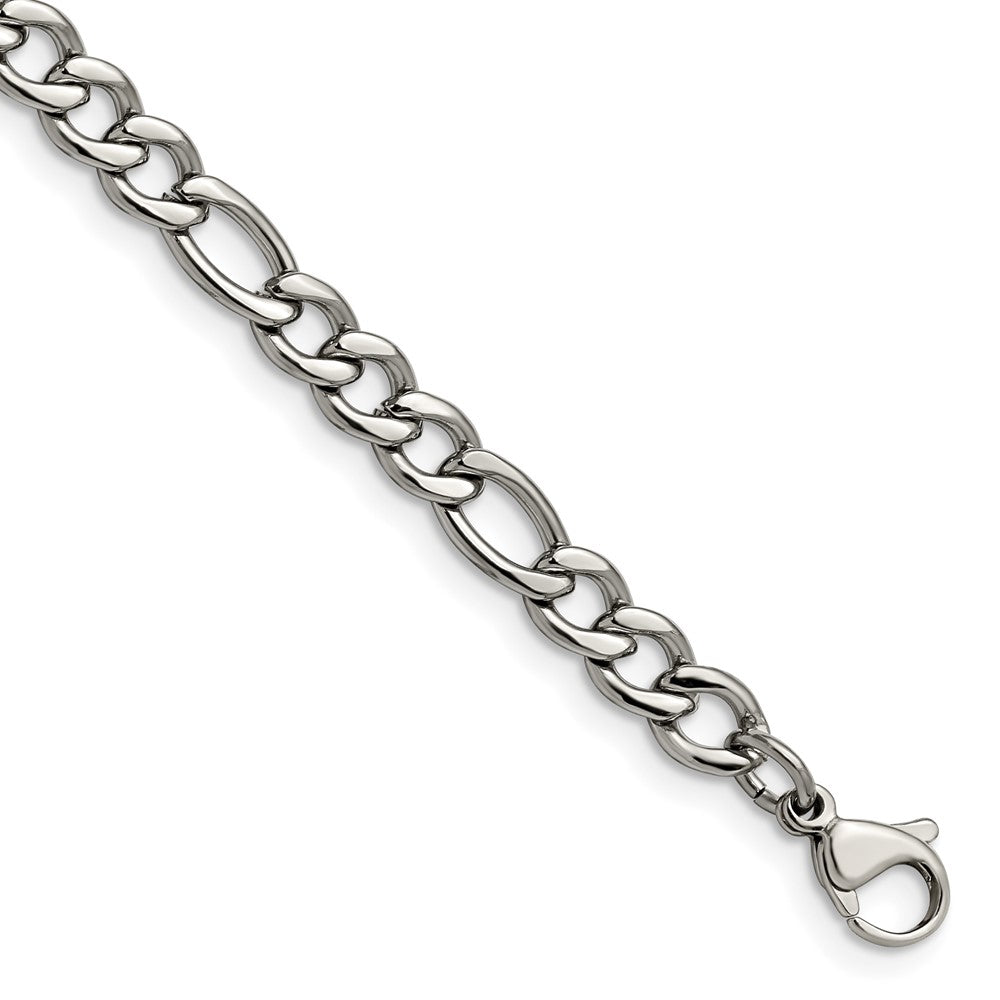 Chisel Stainless Steel Polished 5.3mm Figaro Chain
